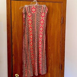 Maxi skirt multi color Aztec print